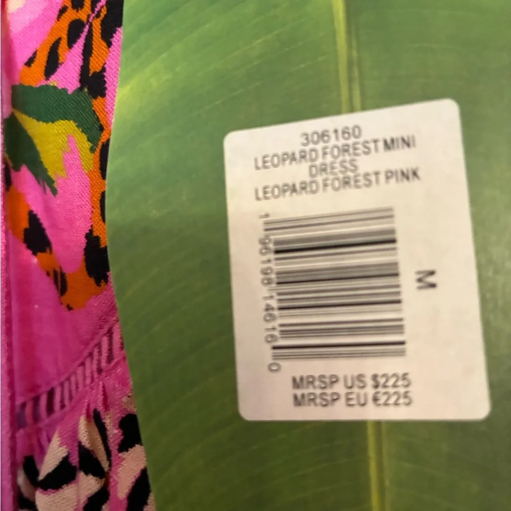 FARM Rio Pink Floral and Green Leaf Mini Dress - Picture 2 of 2